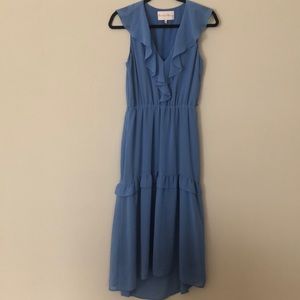 Blue flouncy maxi dress